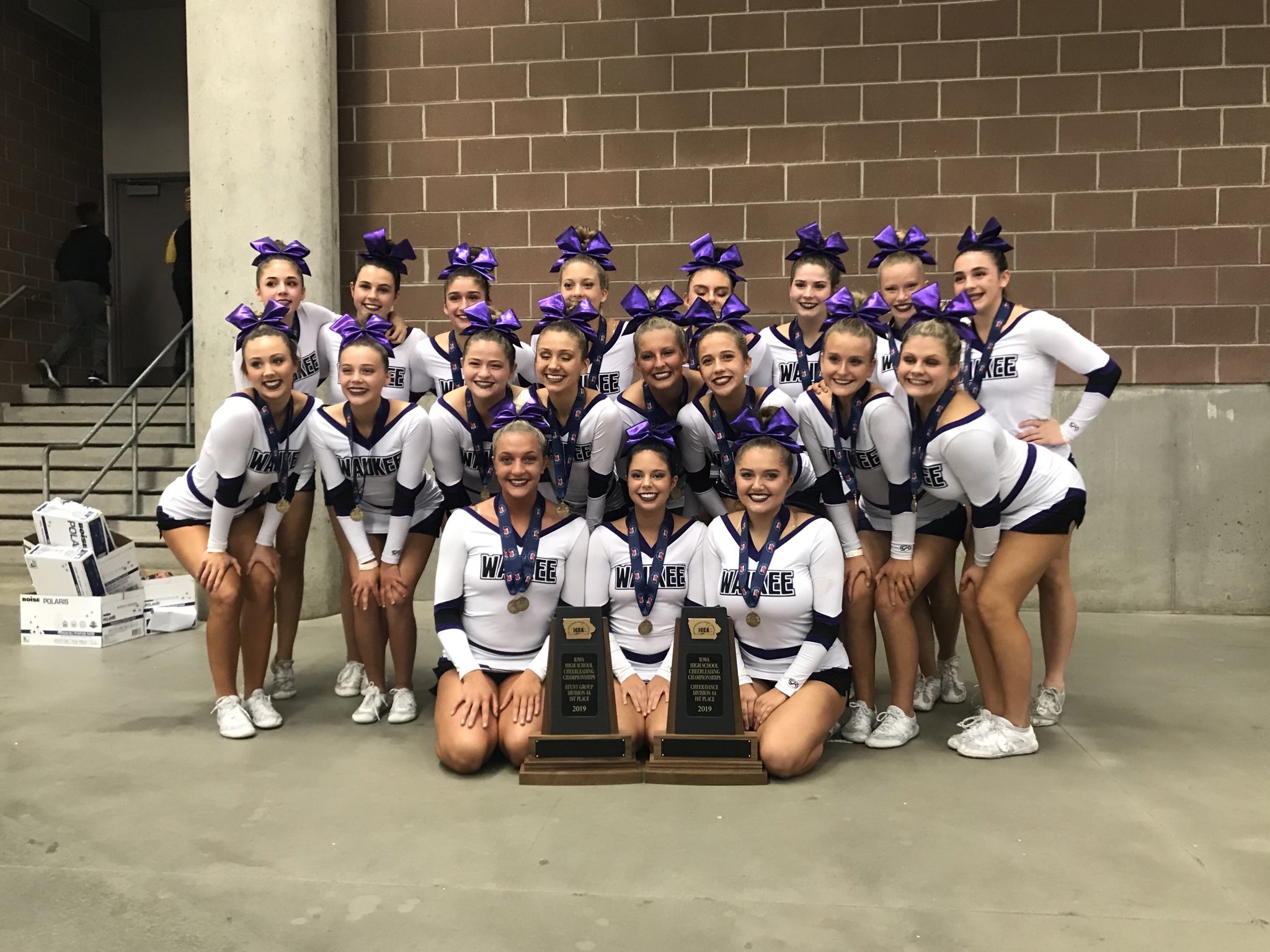 The Waukee Competition Cheerleading Squad competed at the Iowa State Cheerl...