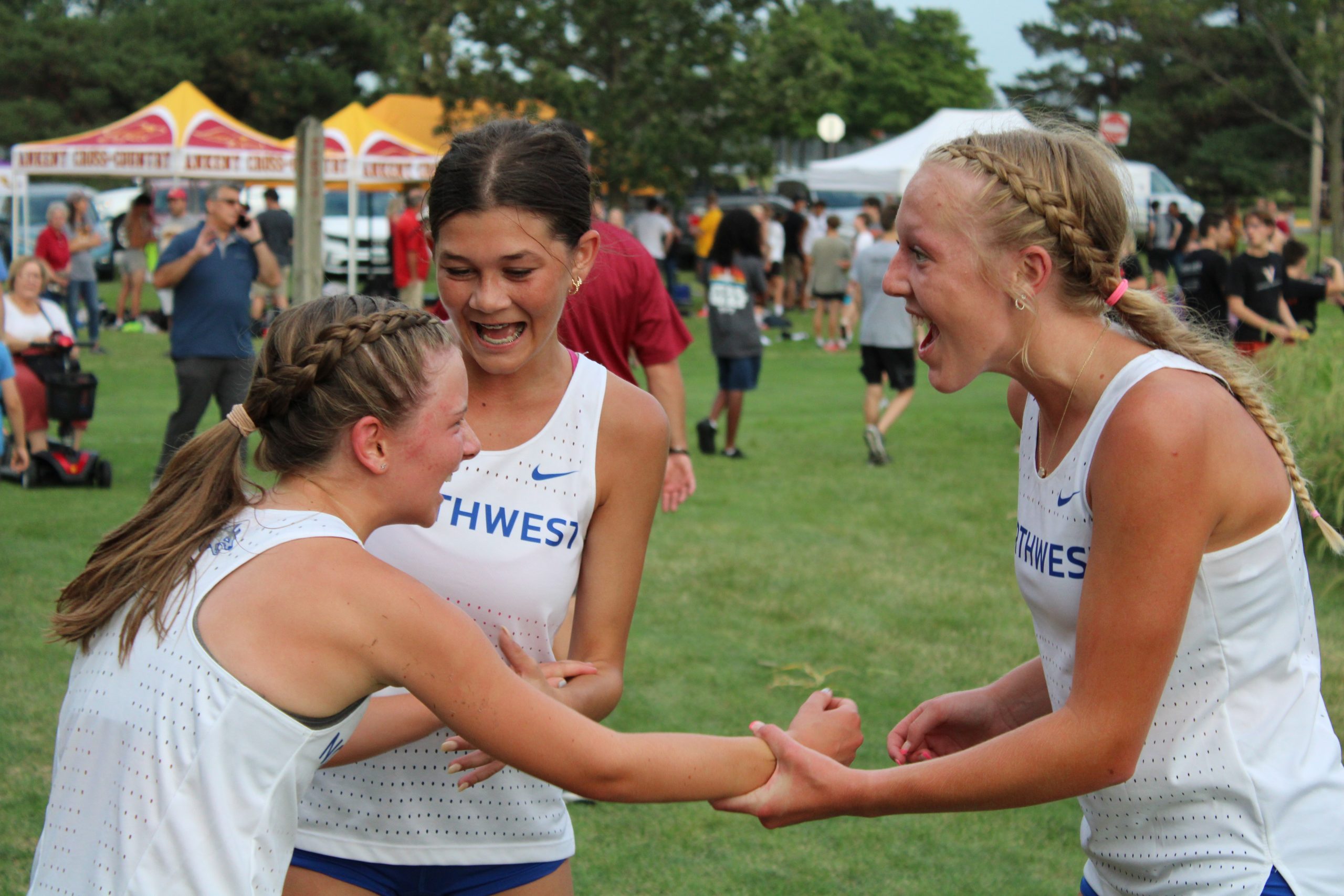 Finley Habgood celebrates after she realizes her win